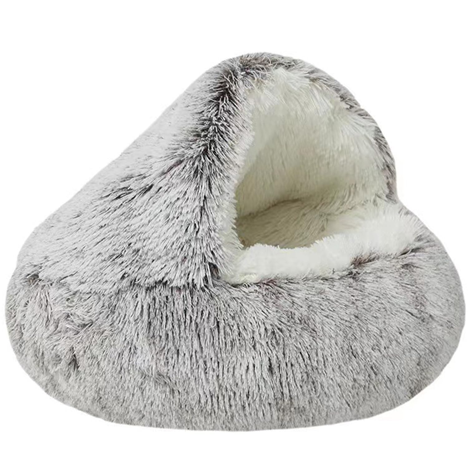 Cuccia a Grotta in Peluche — Hooded Calming Pet Bed